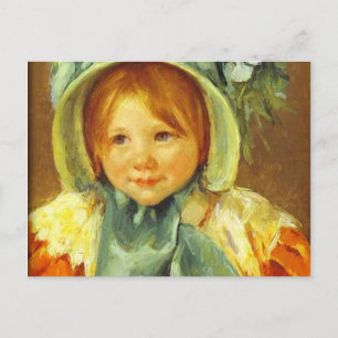 Sara im grünen Häubchen. ca. 1901, Mary Cassatt Postkarte
