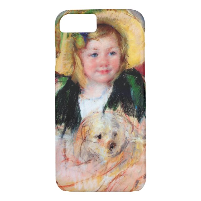 Sara mit ihrem Hund, Cassatt Case-Mate iPhone Hülle (Rückseite)