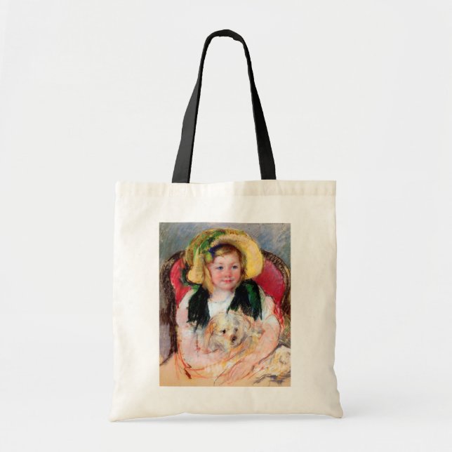 Sara mit ihrem Hund, Cassatt Tragetasche (Vorne)