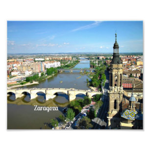 Saragossa, Aragonien, Spanien Fotodruck