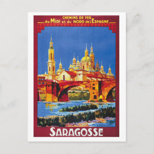 Saragosse, Spanien, Stadt, Vintage Postkarte