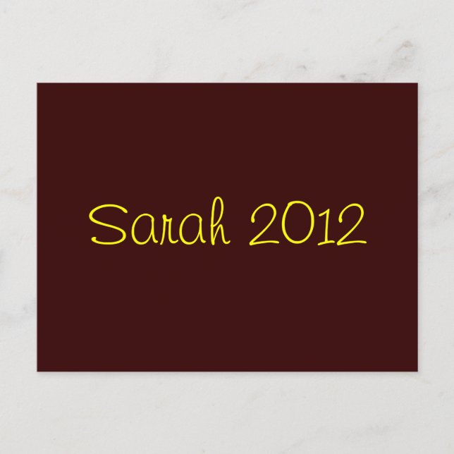 Sarah 2012 postkarte (Vorderseite)
