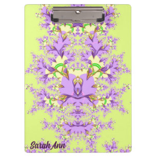 SARAH ANN ~ Mauve, Yellow und Green Floral Klemmbrett