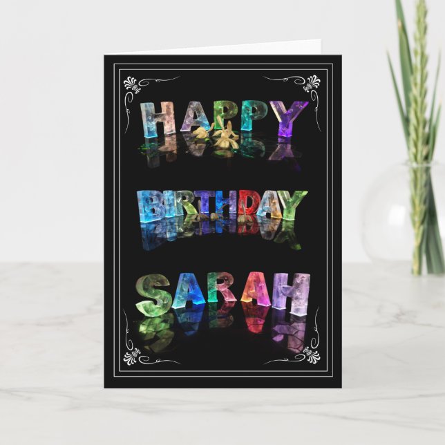 Sarah - appelez dans la carte de voeux de lumières (Devant)