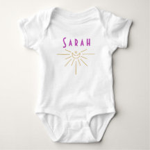 Sarah Baby Name Romper Sunshine Boho Hippie Gesche