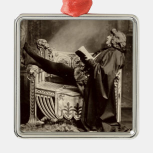 Sarah Bernhardt (1844-1923) als Hamlet 1899 Ornament Aus Metall