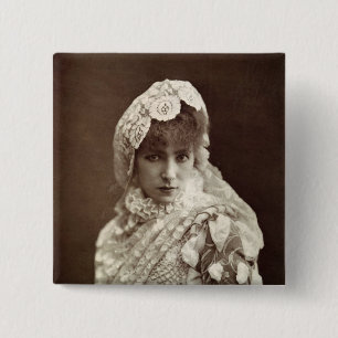 Sarah Bernhardt in der Rolle von Marion Delorme Button