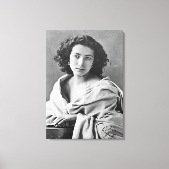 Sarah Bernhardt, Kostüm, c.1860 Leinwanddruck (Vorderseite)