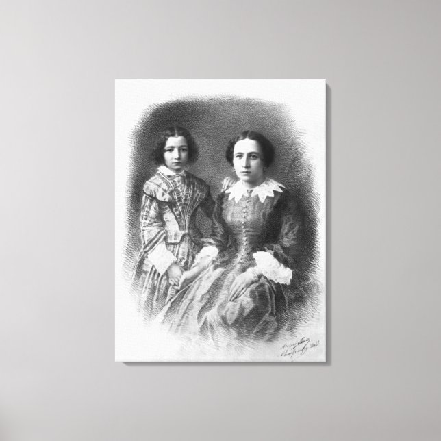 Sarah Bernhardt und ihre Mutter? Leinwanddruck (Vorderseite)