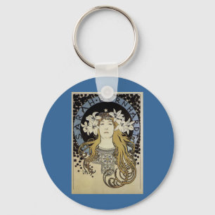 Sarah Bernhardt von Alphonse Mucha Schlüsselanhänger