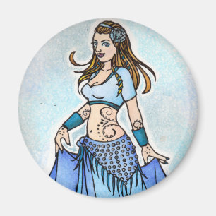 Sarah Blue Bellydancer Magnet