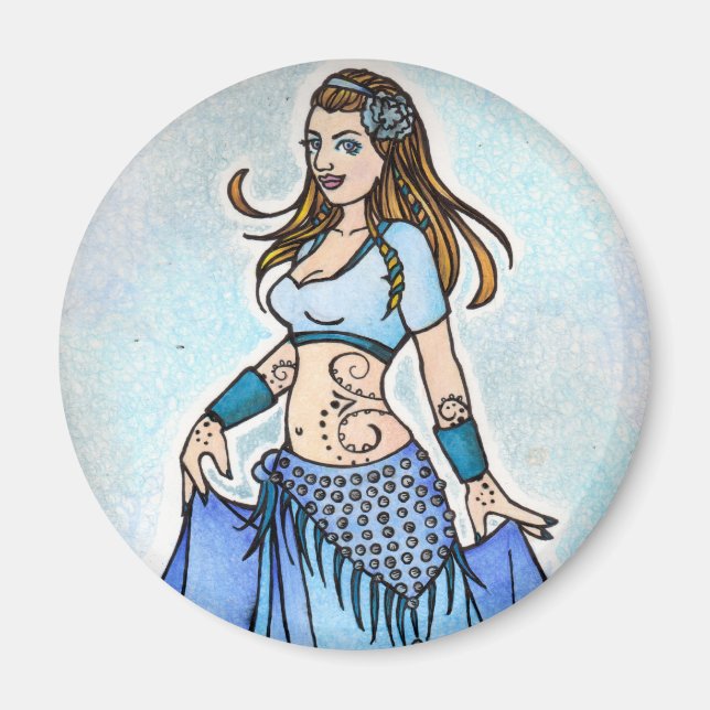 Sarah Blue Bellydancer Magnet (Vorne)