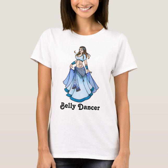 Sarah Blue Bellydancer T-Shirt (Vorderseite)