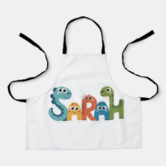 Sarah Dinosaur Name Niedlich Dino Letters Design Schürze