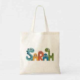 Sarah Dinosaur Name Niedlich Dino Letters Design Tragetasche