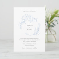 Sarah Dusty Blue Floral Wreath Modern Wedding
