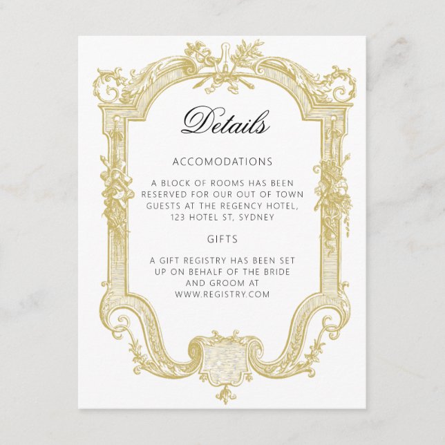 Sarah - formelle Einladungskarte für Hochzeiten (Vorderseite)