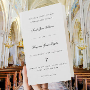 Sarah Full Mass Folded Catholic Wedding Programme