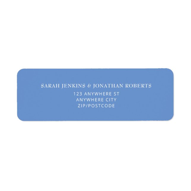 SARAH Modern Dusty Blue UAWG Return Address Label (Vorne)