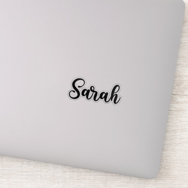 Sarah Name - Handgeschriebene Kalligrafie Aufkleber (Detail)