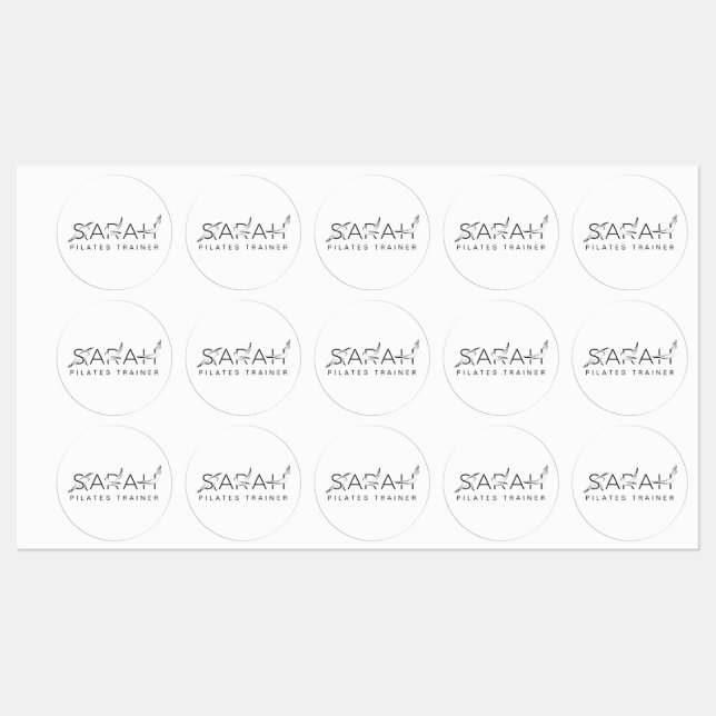 SARAH Name Pilates Instructor Label Etiketten (Blatt)