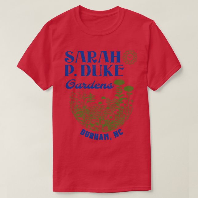 Sarah P Duke Gardens 70er Retro Sightseeing T-Shirt (Design vorne)