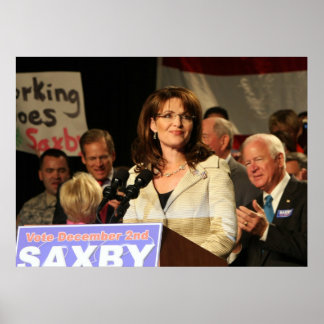 Sarah Palin auf Chambliss Kundgebung Poster