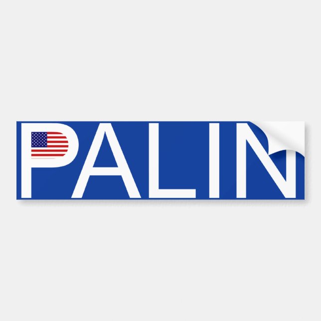 Sarah Palin - Flaggen-Autoaufkleber Autoaufkleber (Vorne)