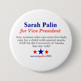 Sarah Palin für Vizepräsidenten Button