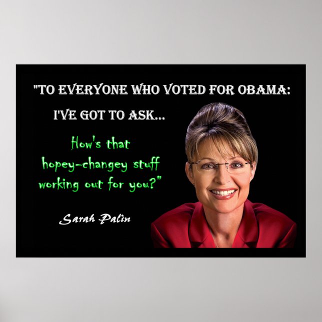Sarah Palin - Hopey-Changey Poster (Vorne)