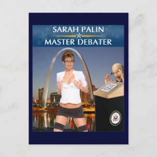 Sarah Palin - Master Debater Postcard Postkarte