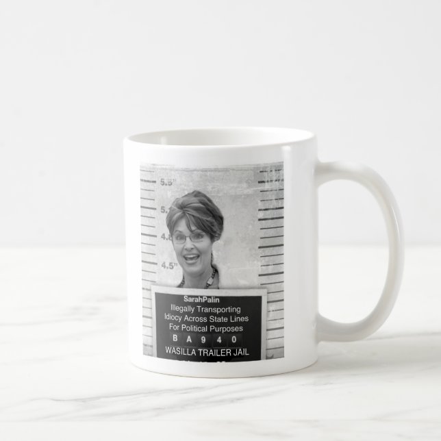 Sarah Palin Mugshot Kaffeetasse (Rechts)