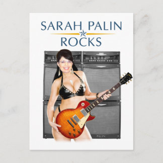 Sarah Palin Rocks Postcard Postkarte