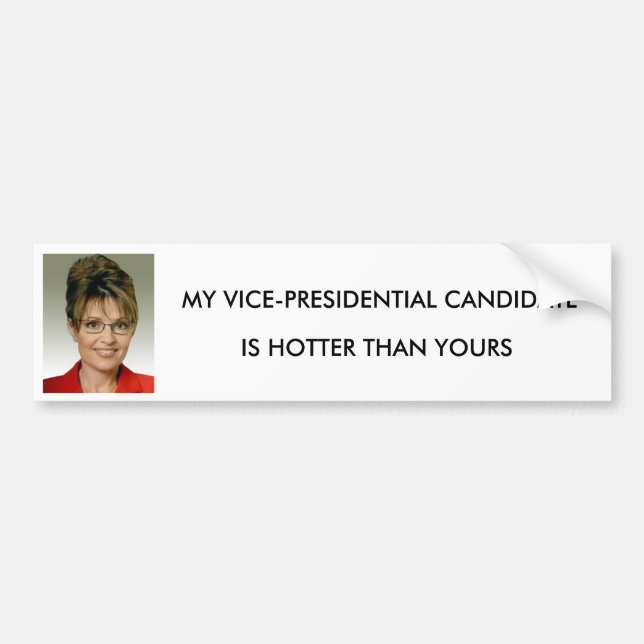 Sarah Palin, Vizepräsident Autoaufkleber (Vorne)