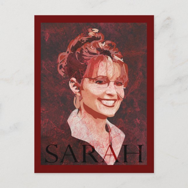 Sarah Palin - Vizepräsidentin 2008 Postkarte (Vorderseite)