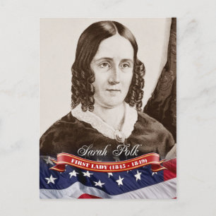 Sarah Polk, First Lady der USA Postkarte