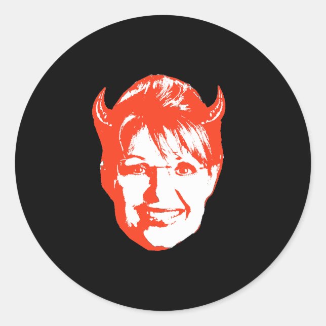 Sarah Satan Runder Aufkleber (Vorderseite)