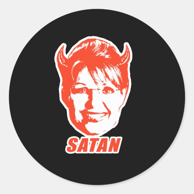 SARAH SATAN RUNDER AUFKLEBER (Vorderseite)