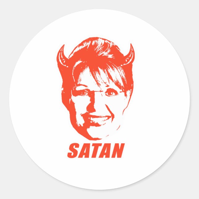 SARAH SATAN RUNDER AUFKLEBER (Vorderseite)