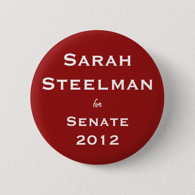 Sarah-Stahlarbeiter für Senats-Knopf Button (Vorderseite)