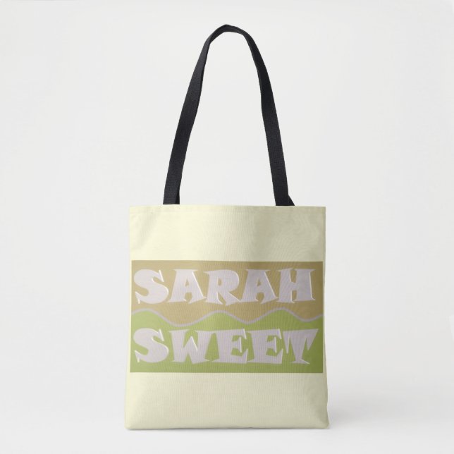 Sarah Sweet Design hellgrüne Sandfarben Tasche (Vorderseite)