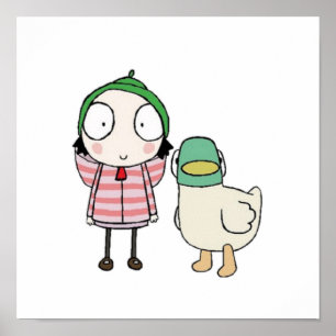 Sarah und Ente Childrens Cartoon Poster