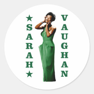 Sarah Vaughan Runder Aufkleber