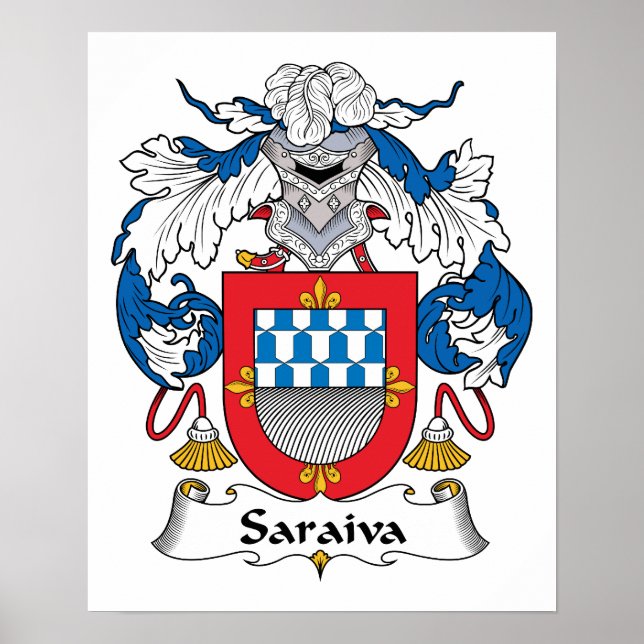 Saraiva Familienwappen Poster (Vorne)