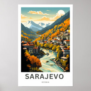 Sarajevo Bosnien Travel Print Poster