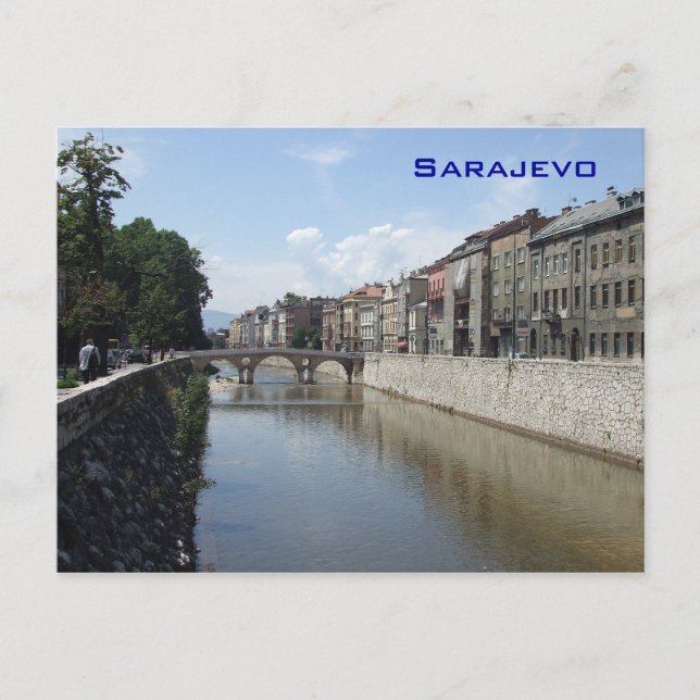 Sarajevo - Brücke Lateinisch Postkarte (Vorderseite)