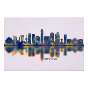 Sarajevo Skyline Poster