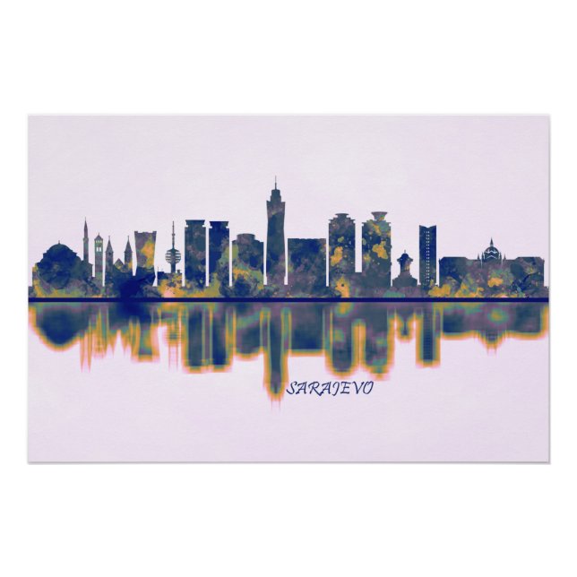 Sarajevo Skyline Poster (Vorderseite)