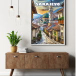 Sarajevo, Stadt der Hoffnung und des Gedächtnisses Poster<br><div class="desc">Sarajevo,  Stadt der tausend Gesichter,  wo sich die Wege und das Alter kreuzen. Seine schmalen,  geschichtsträchtigen Gassen sind immer noch Ausdruck von Ruinen des Ruhmes.</div>