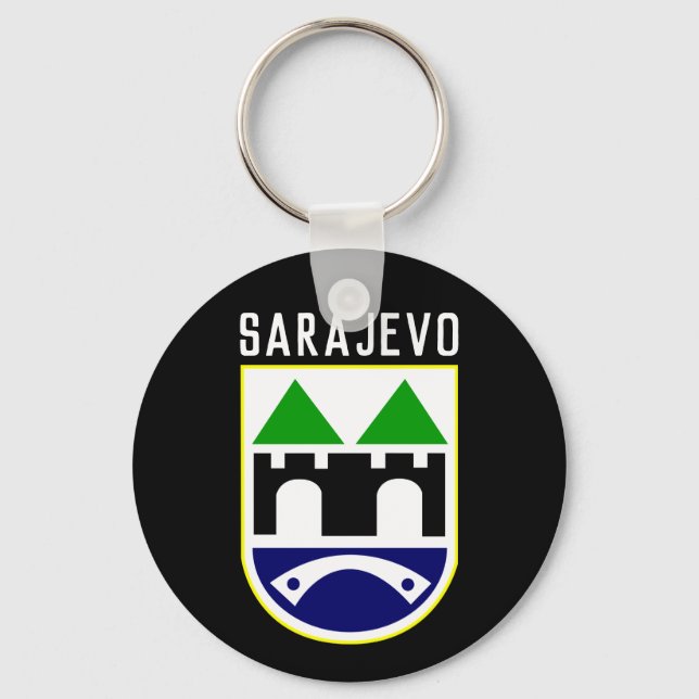 Sarajevo-Wappen, Bosnien und Herzegowina Schlüsselanhänger (Vorderseite)